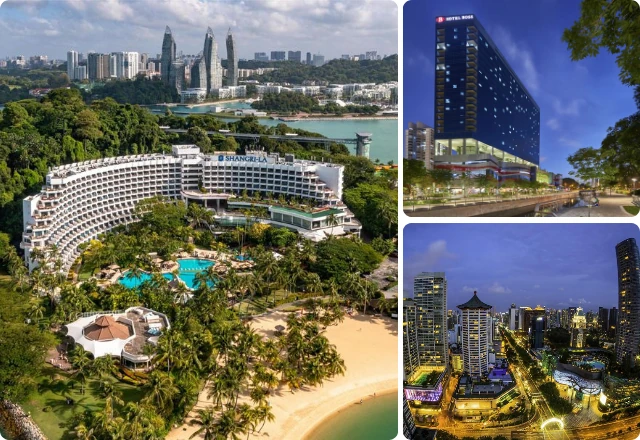 Singapore hotels including a beachfront resort on Sentosa