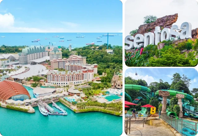 Sentosa island resorts, beaches and attractions
